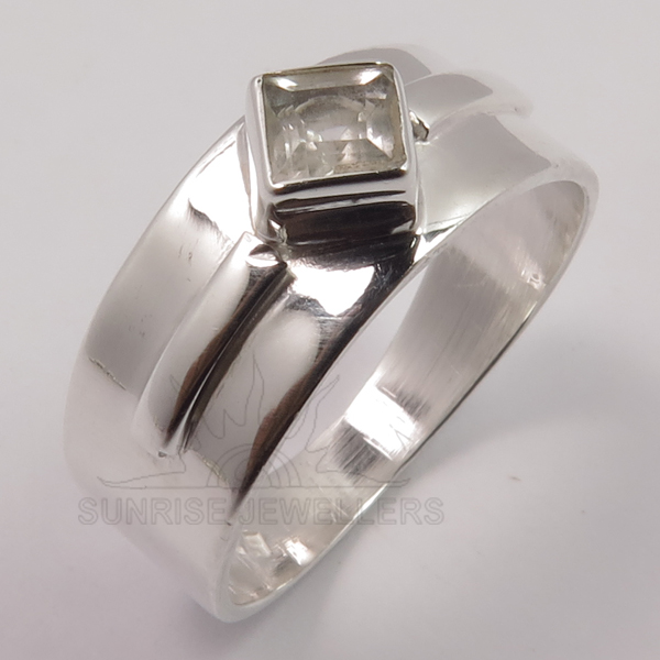 Natural CRYSTAL QUARTZ Gemstone Ring Choose All Size 925 Sterling Silver Jewelry Natural CRYSTAL QUARTZ Gemstone Ring Choose All Size 925 Sterling Silver Jewelry